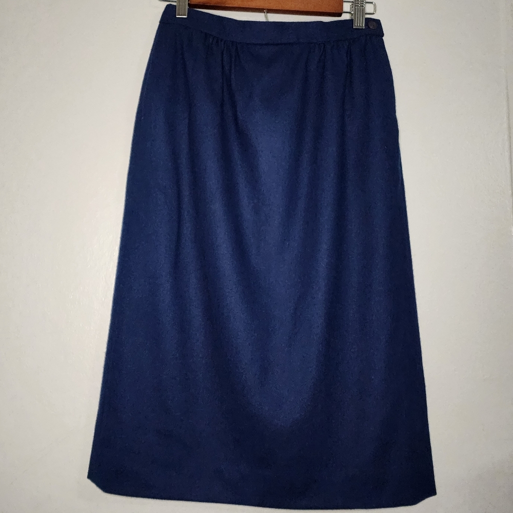 Pendleton Vintage Wool Skirt Blue Size 6